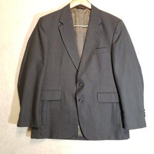 Woodmere Men's Pinstripe Suit Set Black Jacket & Pants GUC 40 short 40S
